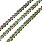 PVD Vacuum Plating 304 Stainless Steel Cuban Link Chains, Unwelded, with Spool, Rainbow Color, 6x4.5x2mm, about 32.81 Feet(10m)/Roll