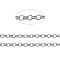 Brass Rolo Chains, Belcher Chains, Soldered, Long-Lasting Plated, with Spool, Cadmium Free & Nickel Free & Lead Free, Platinum, 2.4x0.8mm, about 301.83 Feet(92m)/roll