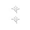 S925 sterling silver four-pointed star earrings, light luxury niche, with a sense of luxury and refinement. A four-clawed, compact star