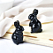 Natural Obsidian Home Display Decorations, 3D Rabbit, 22x40mm
