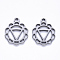 Non-Tarnish 304 Stainless Steel Pendants, Chakra, Manipura, 17.5x14x1mm, Hole: 1.6mm