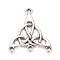 Tibetan Style Alloy Chandelier Components Links, Triangle, Cadmium Free & Nickel Free & Lead Free, Antique Silver, 28.5x25x2mm, Hole: 2mm