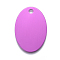 Pet Aluminium Pendants, Stamping Blank Tag, Oval, Purple, 38x25x1mm, Hole: 3.5mm