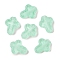 Transparent Spray Paint Glass Beads, Cross, Aquamarine, 14.5x11.5x3.5mm, Hole: 1mm