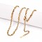 3.2MM 304 Stainless Steel Singapore Chain Necklaces, Ion Plating(IP), Real 18K Gold Plated, 15.94 inch(40.5cm)