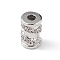 Rack Plating Brass Micro Pave Clear Cubic Zirconia Beads, Cadmium Free & Lead Free, Long-Lasting Plated, Column, Platinum, 8x5mm, Hole: 2mm