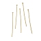 Brass Flat Head Pins, Lead Free & Cadmium Free, Real 24K Gold Plated, 30x0.6mm, Head: 2mm