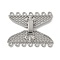 Brass Snap Clasps, Cadmium Free & Nickel Free & Lead Free, Platinum, 28x33.5x4mm, Hole: 1.5mm