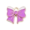 Alloy Enamel Pendants, Bowknot Charms, Golden, Medium Orchid, 15x16x2mm, Hole: 2mm