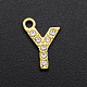 Подвески сплава Rhinestone PALLOY-S098-DA021-Y-1