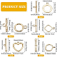 20 комплект 5 стилей сплава застежки-тоггл FIND-BC0002-70-2