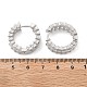 Серьги-кольца из латуни с микро-паве из фианита EJEW-K083-37P-B-3