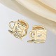 Серьги-кольца из латуни и стекла EJEW-Q014-12G-4
