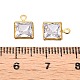 Подвески из латуни и кубического циркония KK-T070-14C-3
