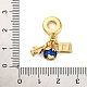 Латунные подвески из голубой эмали в европейском стиле KK-R002-25G-3