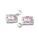Латунные подвески из розового кубического циркония с микропаве KK-L208-02P-3