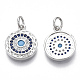 Латунные микро проложить кубического циркония подвески KK-S356-017P-NF-2