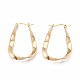 Серьги-кольца из латуни с аркой EJEW-T047-108G-1