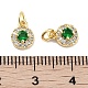 Латунные микро проложить кубического циркония подвески KK-C051-12G-04-3