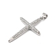 Подвески из латуни и прозрачного циркония с покрытием стойки KK-S372-24P-2