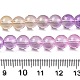 Выпечка расписные прозрачные стеклянные бусины DGLA-M001-8mm-09-5