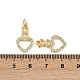 Латунные микропаве прозрачные подвески с фианитом ZIRC-I367-14G-04-3