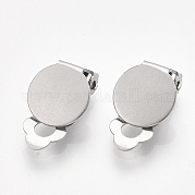 Фурнитура для сережек-клипс из нержавеющей стали марки 304 STAS-T045-33B-P