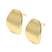 Овальные серьги-гвоздики из латуни для женщин EJEW-F326-21G