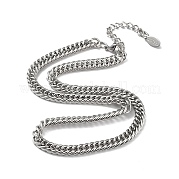 Не тускнеющая кубинская цепочка из нержавеющей стали 304 NJEW-D045-04P