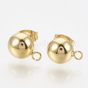201 фурнитура для сережек-гвоздиков из нержавеющей стали STAS-Q225-16G-6mm