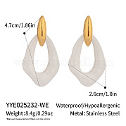 Серьги-гвоздики из полой стали с самородками GR2254-3