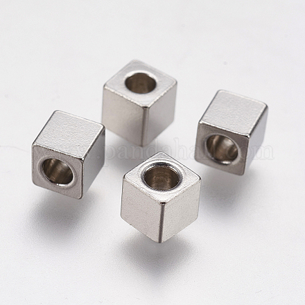 Бусины из нержавеющей стали марки 304 STAS-F195-027P-4x4mm-1