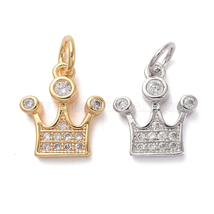 Латунные микропаве прозрачные кубические циркониевые подвески KK-I658-17-1