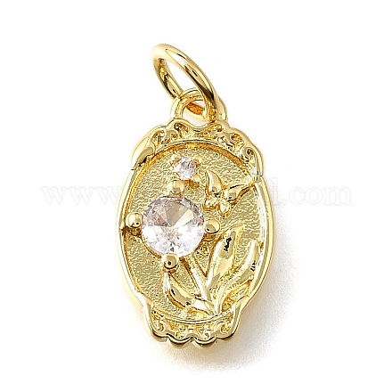 Латунные микро проложить кубического циркония подвески KK-V007-009G-02-1