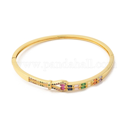 Красочный браслет с узлом из кубического циркония BJEW-L681-003G-1
