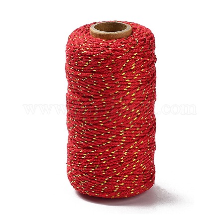 100м макраме 2-слойная хлопковая тесьма MAKN-PW0001-097A-27-1
