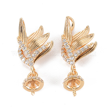 Латунная микропаве из прозрачного кубического циркония KK-S356-560-NF-1