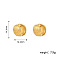 Stainless Steel Stud Earrings, Real 18K Gold Plated, Oval, 14.3x14.2mm