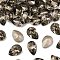 Preciosa® MAXIMA Crystal Fancy Stones, Czech Crystal, 435 16 301 Baroque Pear, Dura Foiling, 40010 Black Diamond, 14x10mm