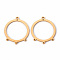201 Stainless Steel Chandelier Components Links, Round Ring, Laser Cut, Golden, 30x25x1mm, Hole: 1.6mm and 1mm