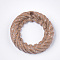 Resin Pendants, Imitation Woven Rattan Pattern, Ring, Camel, 24x4mm, Hole: 1.6mm