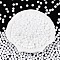 Opaque Baking Painted Glass Beads, Round, White, 5.5x4.5~5mm, Hole: 1mm, about 2500pcs/pound