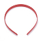 Hair Accessories Plain Plastic Hair Band Findings, with Teeth, Red, 114~120x12~12.5mm