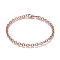 304 Stainless Steel Cable Chain Bracelets, with Lobster Claw Clasp, Rose Gold, 7-7/8 inch(20cm)