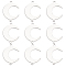 SUNNYCLUE 1 Box 60Pcs Moon Link Charm Stainless Steel Connector Charms Small Silver Laser Cut Connectors Crescent Pendants for Jewelry Making Bracelet Earring Christmas Wedding Women Beginners