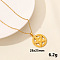 Stainless Steel Pentagram Pendant Punk Hip-hop Necklaces Jewelry Accessories, Golden, 15.75 inch(40cm)