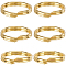 Beebeecraft 20Pcs 925 Sterling Silver Split Jump Rings 8mm Gold Double Loop Jump Rings Small Metal Rings Connectors for DIY Jewelry Making Findings