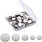 OLYCRAFT 100pcs Alloy Shank Buttons Metal Flat Buttons 5 Sizes Round Sewing Buttons for Sewing DIY Crafts and Jewelry Making - Platinum