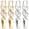 SUNNYCLUE 1 Box 10Pcs Silver Gold Fold Over Clasp Fold Over Extender Necklaces Extension Bracelets Extenders Cubic Zirconia Foldover Extender Clasps for Jewelry Making Women Adults DIY Crafts