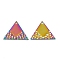 Ion Plating(IP) 304 Stainless Steel Pendants, Triangle Charm, Rainbow Color, 23x26.5x1mm, Hole: 1.5mm